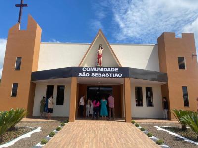 Festa em Louvor a SÃ£o SebastiÃ£o em Campo do Bugre Marcou Encerramento do Ciclo do Padre Edinaldo Mendes